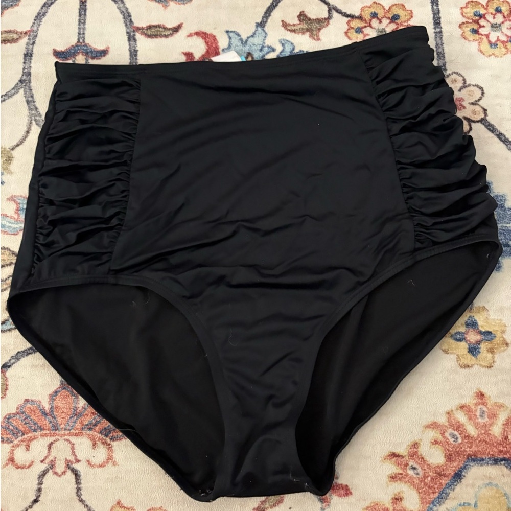 Black High-Waisted Bikini Bottom